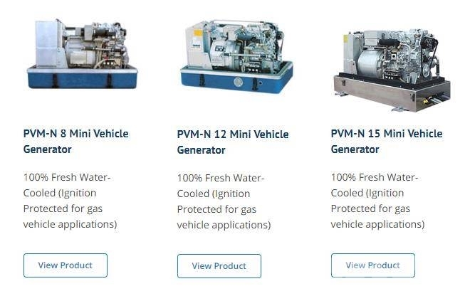 Fischer Panda generator Vehicle AC 15 Mini PVK-U Series ディーゼル発電機