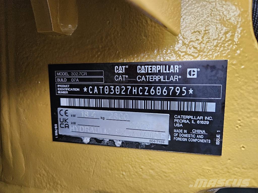 CAT 302.7 CR Minikaivukoneet < 7t