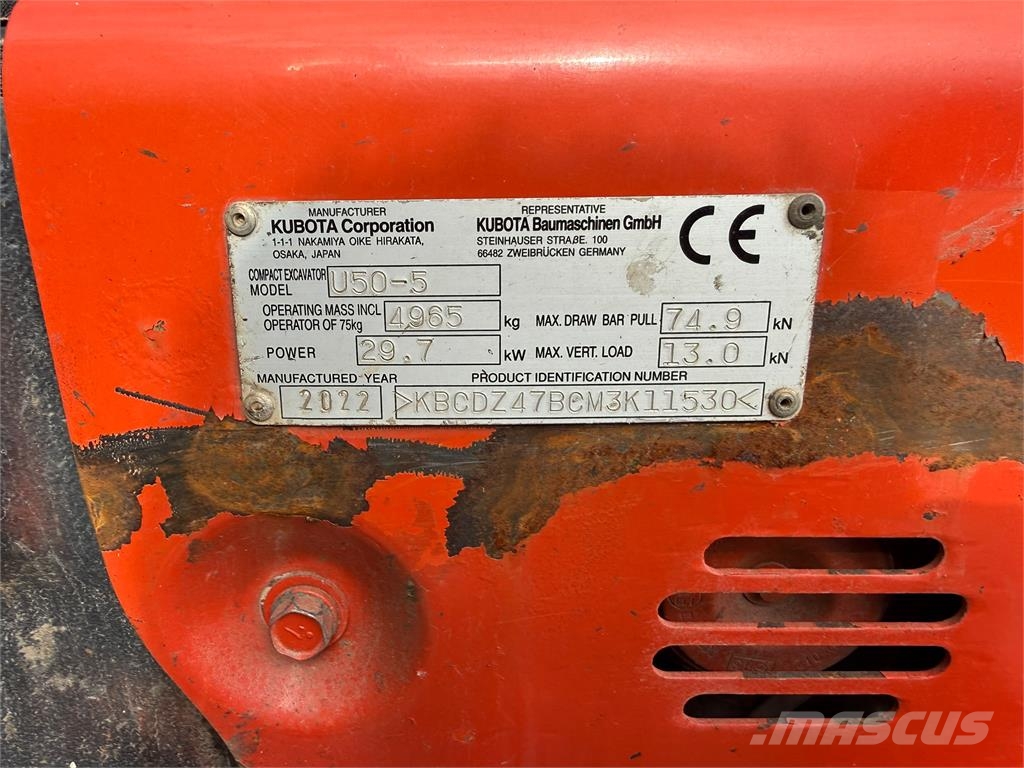 Kubota U50-5 Miniescavadeiras < 7t (Mini escavadeiras)