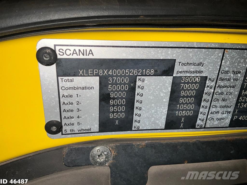 Scania P 400 8x4 Retarder HMF 16 Tonmeter Z-kraan Kipper