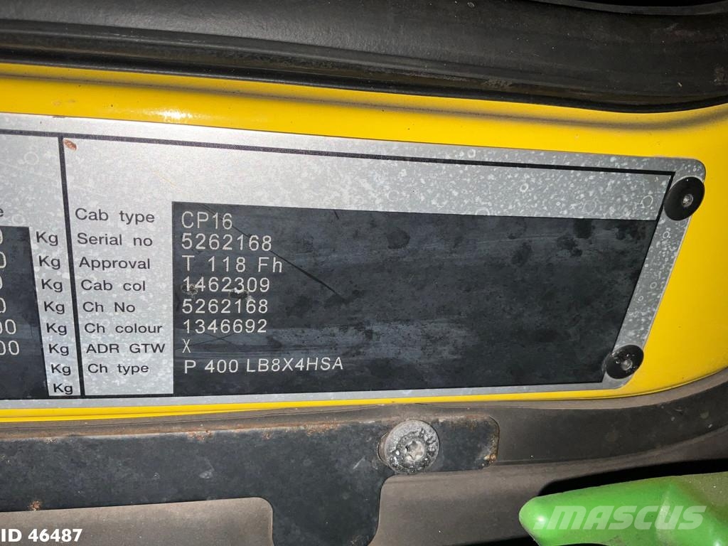Scania P 400 8x4 Retarder HMF 16 Tonmeter Z-kraan Kipper