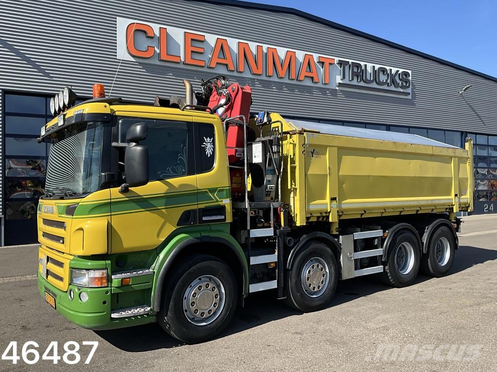 Scania P 400 8x4 Retarder HMF 16 Tonmeter Z-kraan Kipper