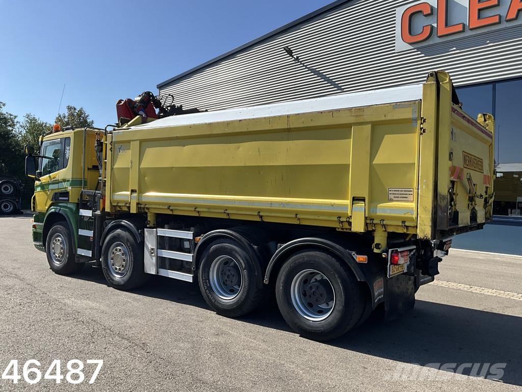 Scania P 400 8x4 Retarder HMF 16 Tonmeter Z-kraan Kipper