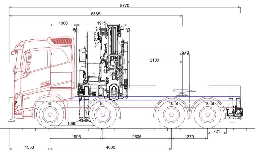 Volvo FH 540 FH 540 8X4 Palfinger PK 92002 SH + Jib Всъдеходни кранове