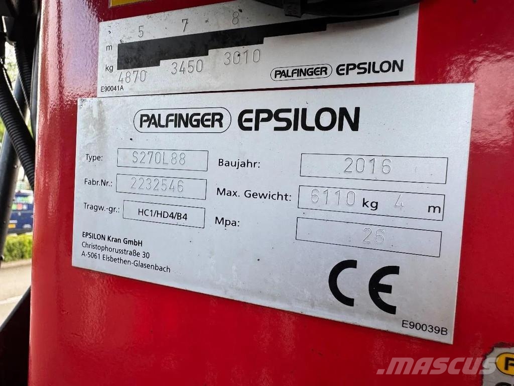 Scania R580 V8 6X4 EPSILON S270L88 2 AXLE HANGER Kranen voor alle terreinen