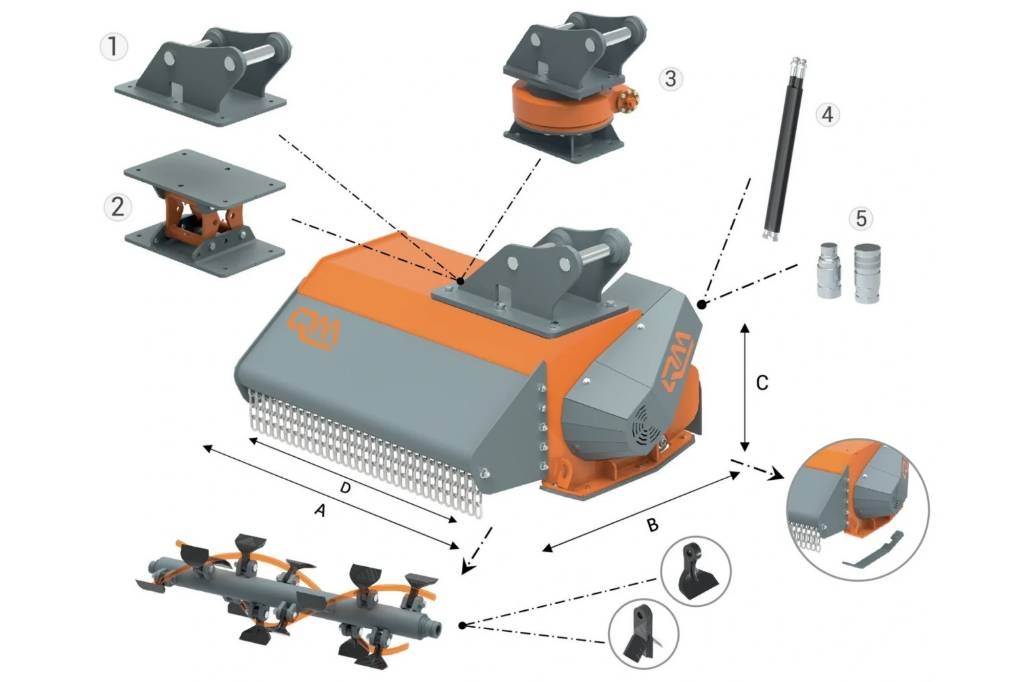  za bagre 3.5 - 8t SM90,110,130 QM mulčer Other components