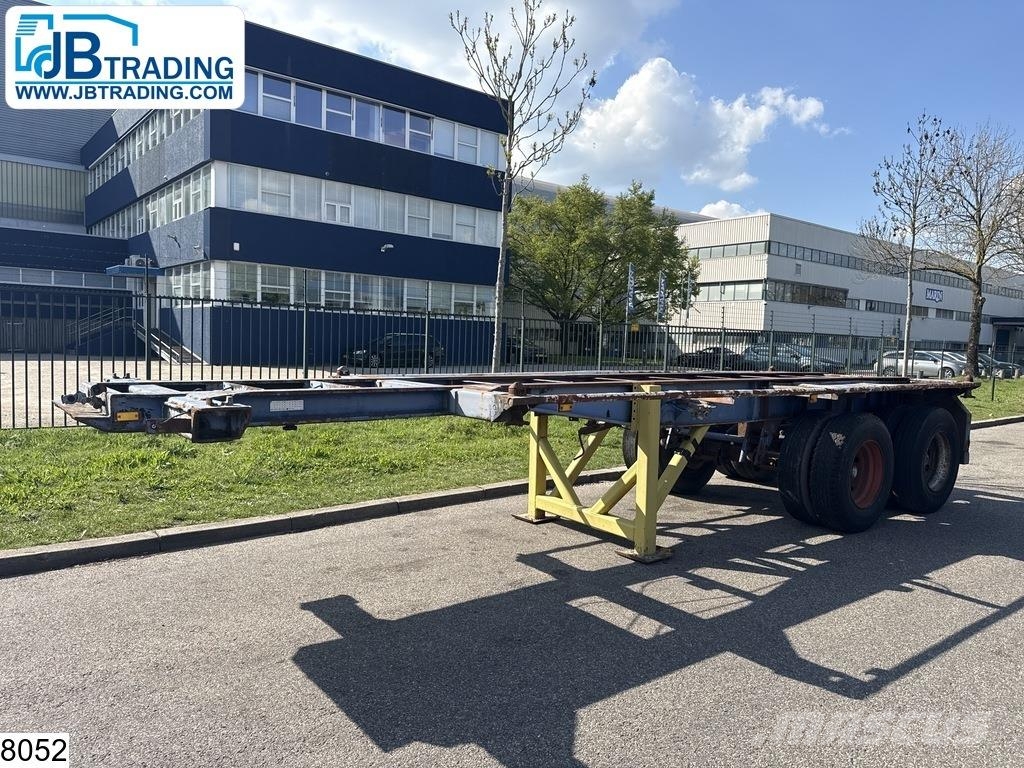 Groenewegen Chassis 20 ft, Steelsuspension, drum brakes Containerframe semi-trailers