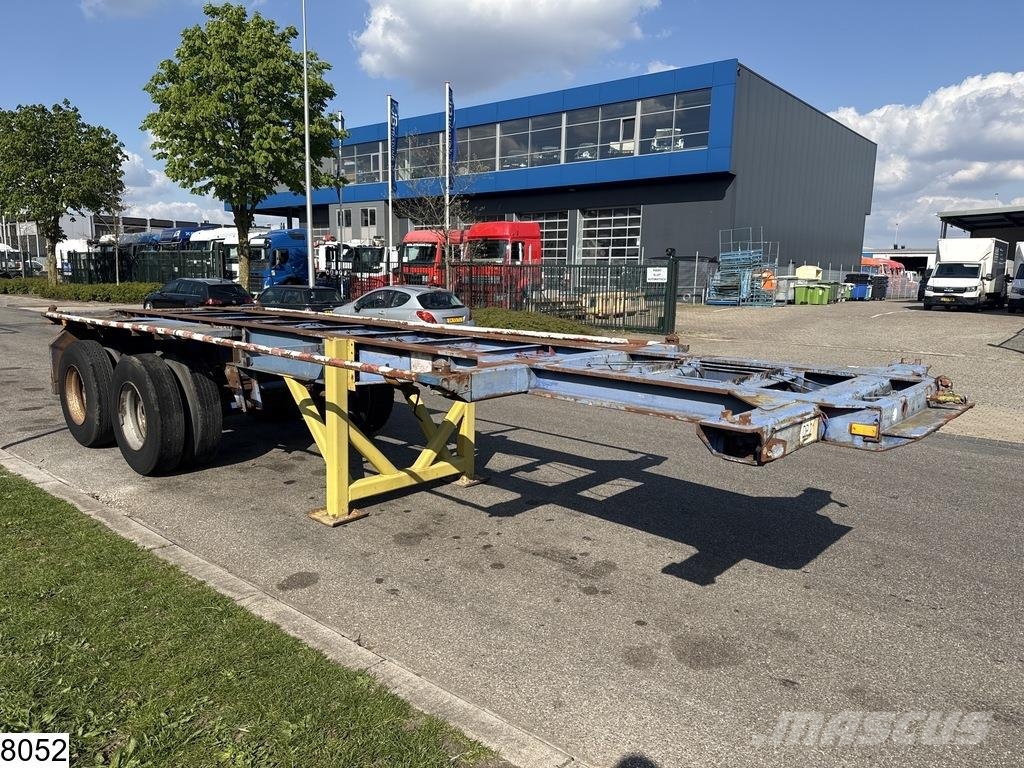 Groenewegen Chassis 20 ft, Steelsuspension, drum brakes Containerframe semi-trailers