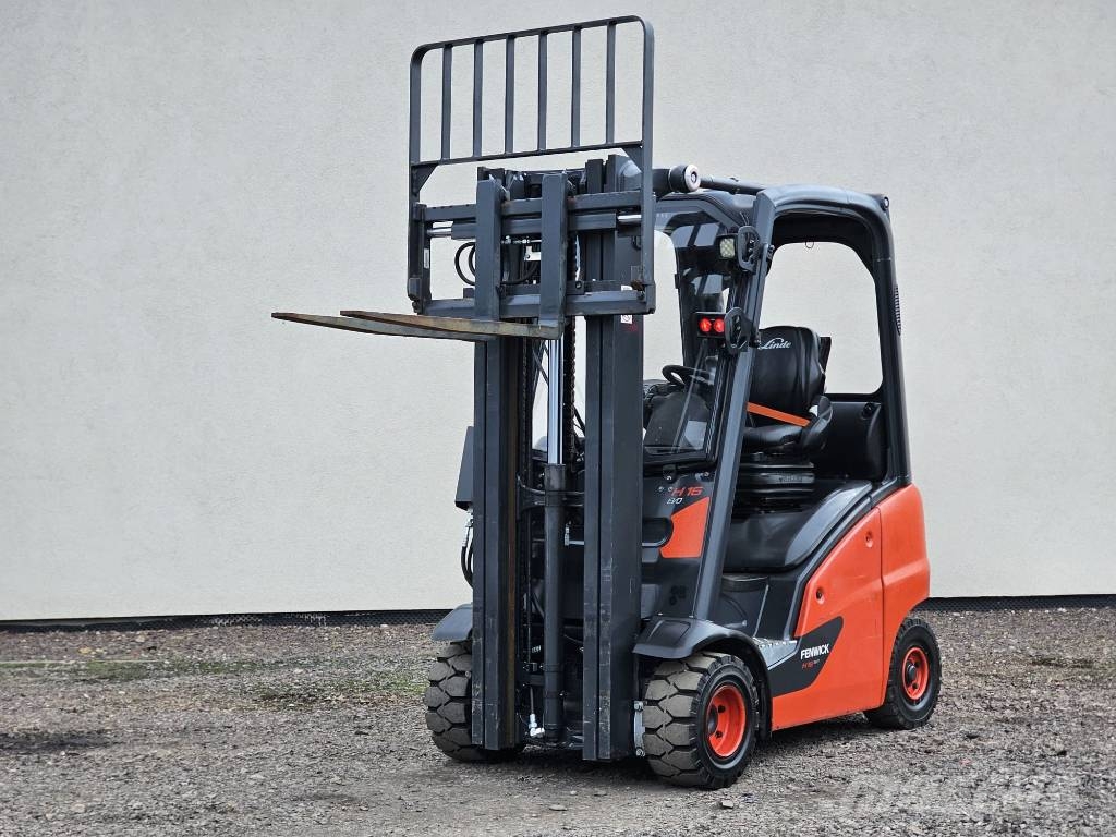 Linde H16T-01 Triplex nur 1430h LPG heftrucks