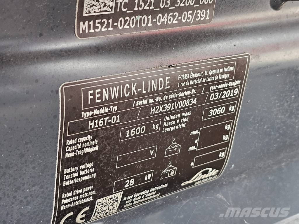 Linde H16T-01 Triplex nur 1430h LPG heftrucks