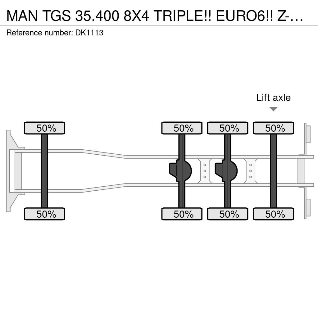 MAN TGS 35.400 8X4 TRIPLE!! EURO6!! Z-KRAAN/KIPPER!!TO Kiperi kamioni