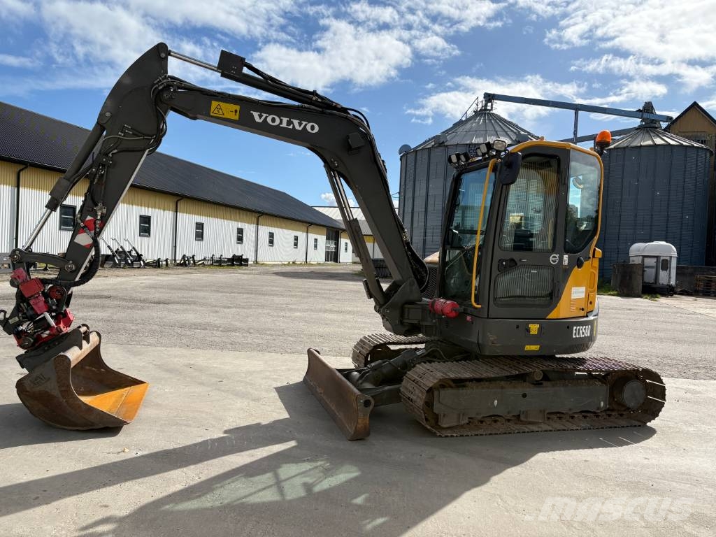 Volvo ECR58D grävmaskin, rototilt, stållarver Rataslaadurid