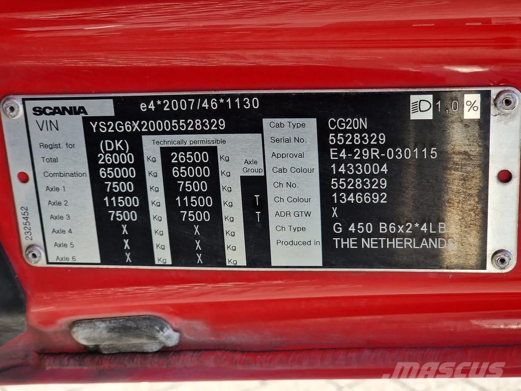 Scania G 6x2*4 BDF - Retarder - Loadlift - Full air - Ste Caminhões desmontáveis