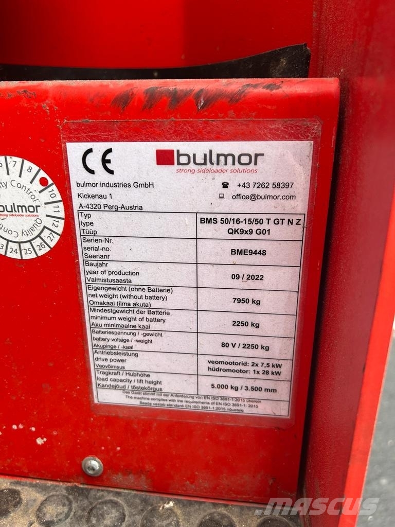 Bulmor BMS 50/16-15/50T Γερανοί πλευρικής φόρτωσης εμπορευματοκιβωτίων