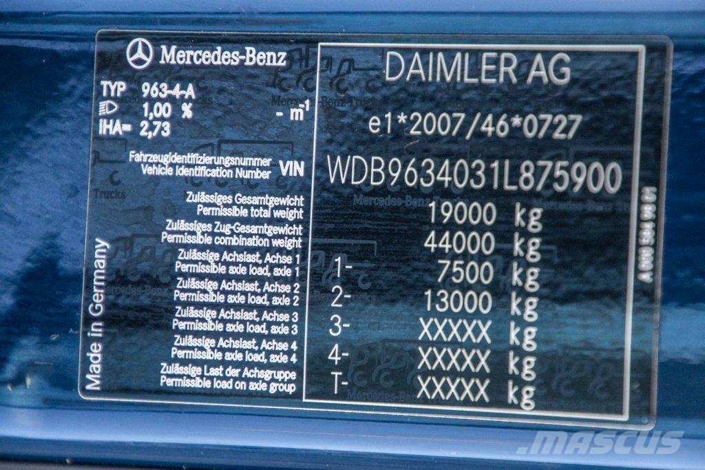 Mercedes-Benz ACTROS 1848 LS+E6+HYDR. Prime Movers