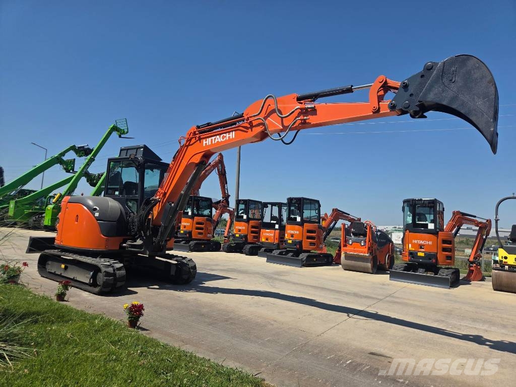 Hitachi ZX 65 USB-6, Quick coupler+3 buckets+breaker MTB25 Minikoparki