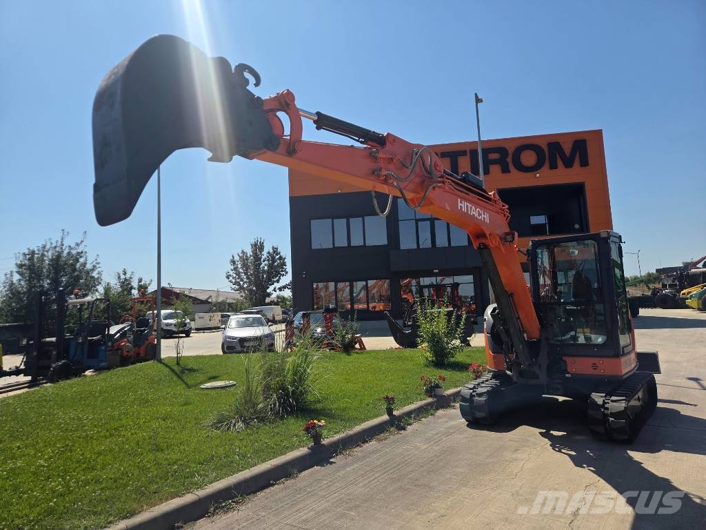 Hitachi ZX 65 USB-6, Quick coupler+3 buckets+breaker MTB25 Minikoparki