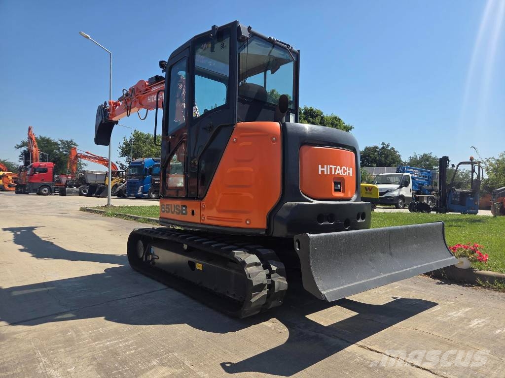 Hitachi ZX 65 USB-6, Quick coupler+3 buckets+breaker MTB25 Minikoparki