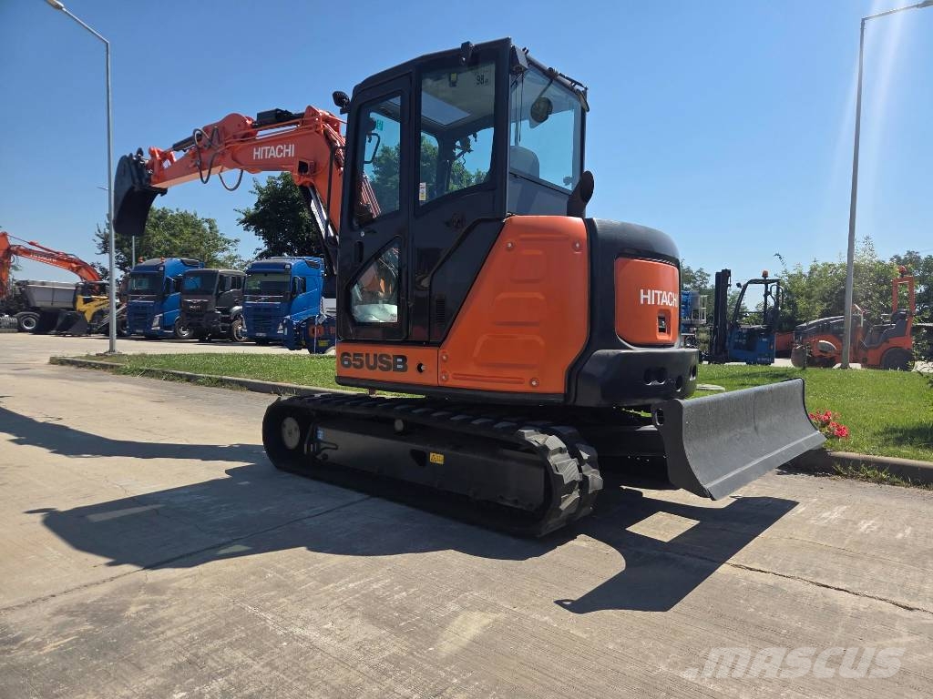 Hitachi ZX 65 USB-6, Quick coupler+3 buckets+breaker MTB25 Minikoparki