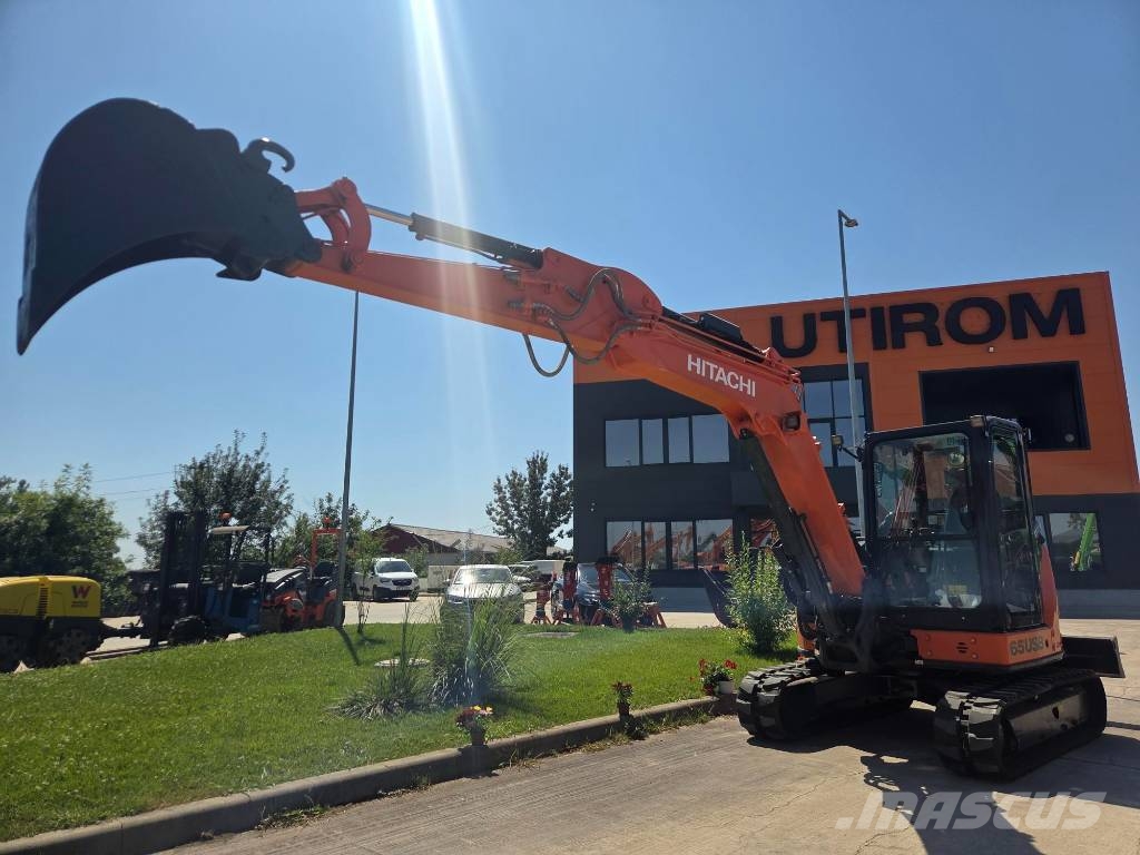 Hitachi ZX 65 USB-6, Quick coupler+3 buckets+breaker MTB25 Minikoparki