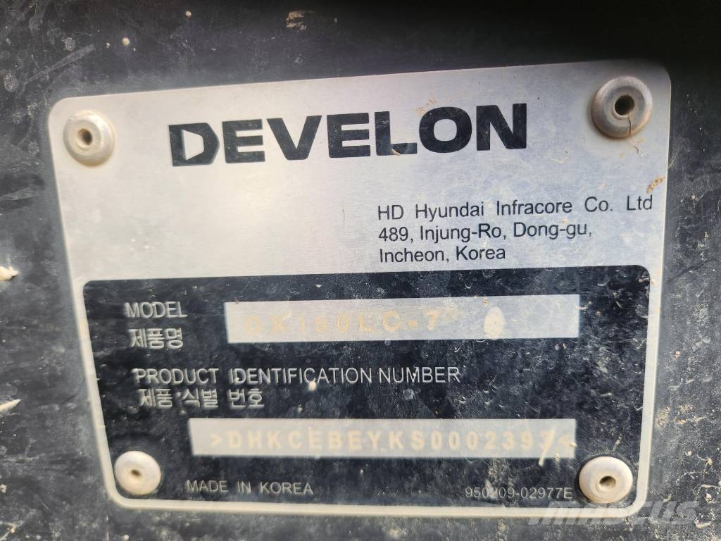 Doosan DX150LC-7 حفارات وسط 7 طن - 12 طن
