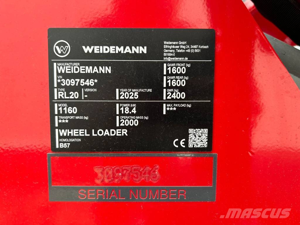 Weidemann 1160 Cargadoras multifunción