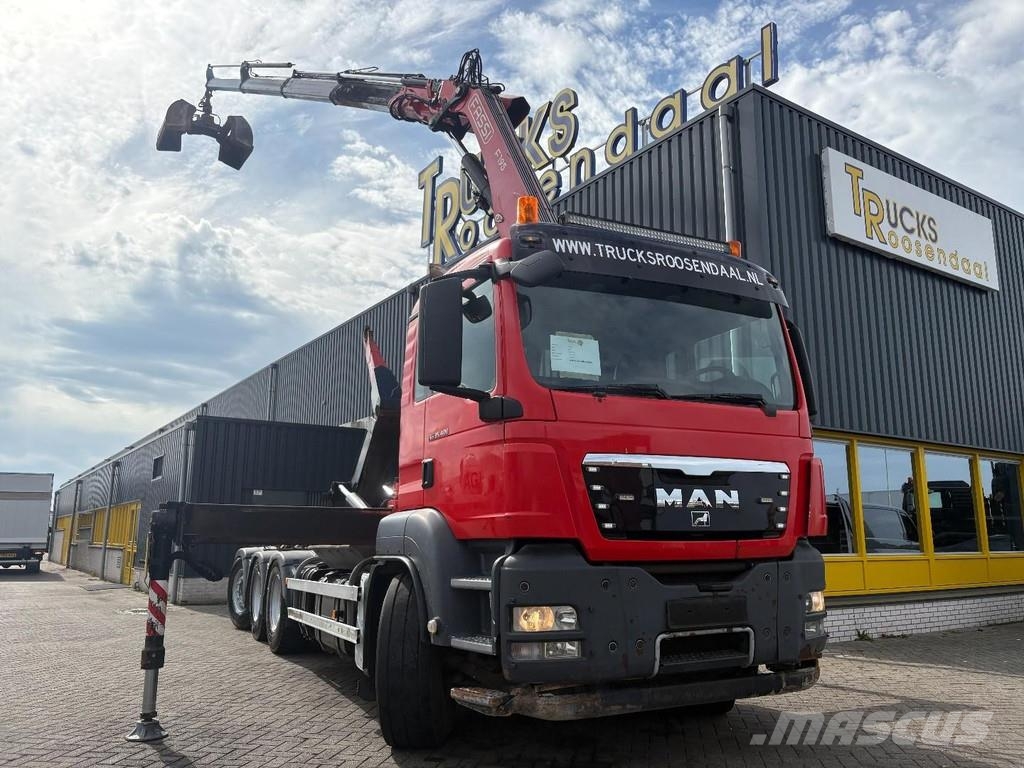 MAN TGS 35,400 + FASSI 195 4x + DALBY HOOK 30TON + 8X4 Автофургони