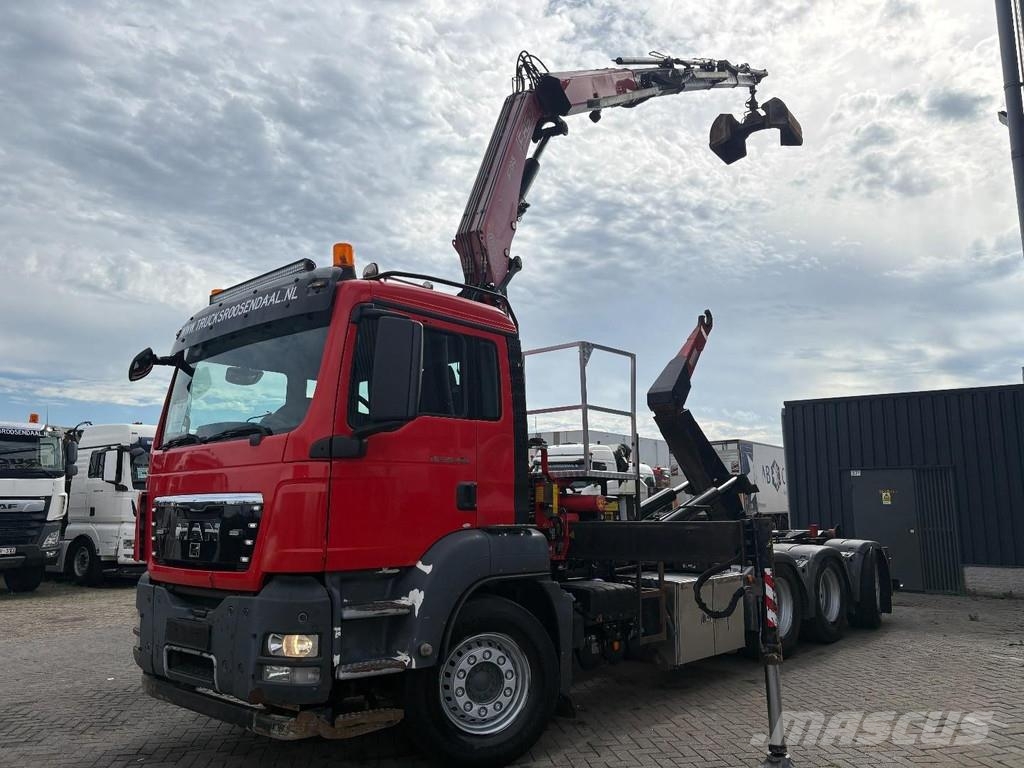 MAN TGS 35,400 + FASSI 195 4x + DALBY HOOK 30TON + 8X4 Rol kiper kamioni sa kukom za podizanje tereta