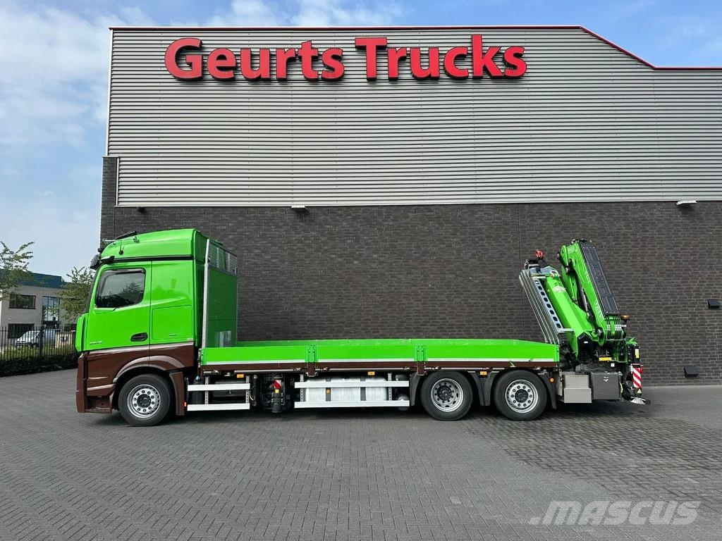 Mercedes-Benz Actros 2545 6X2 OPENLAADBAK MET FASSI F545RA.2.28 Camiones grúa