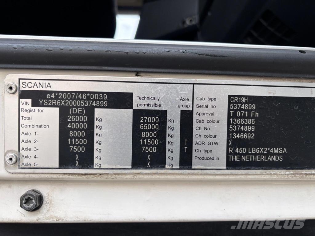 Scania R450 6x2 EURO6 + RETARDER + NEW PLATFORM 8000mm Camiones portavehículos