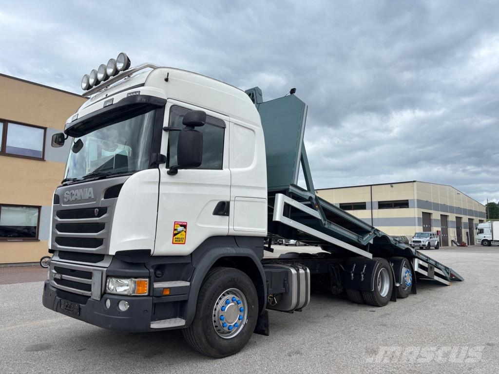 Scania R450 6x2 EURO6 + RETARDER + NEW PLATFORM 8000mm Camiones portavehículos