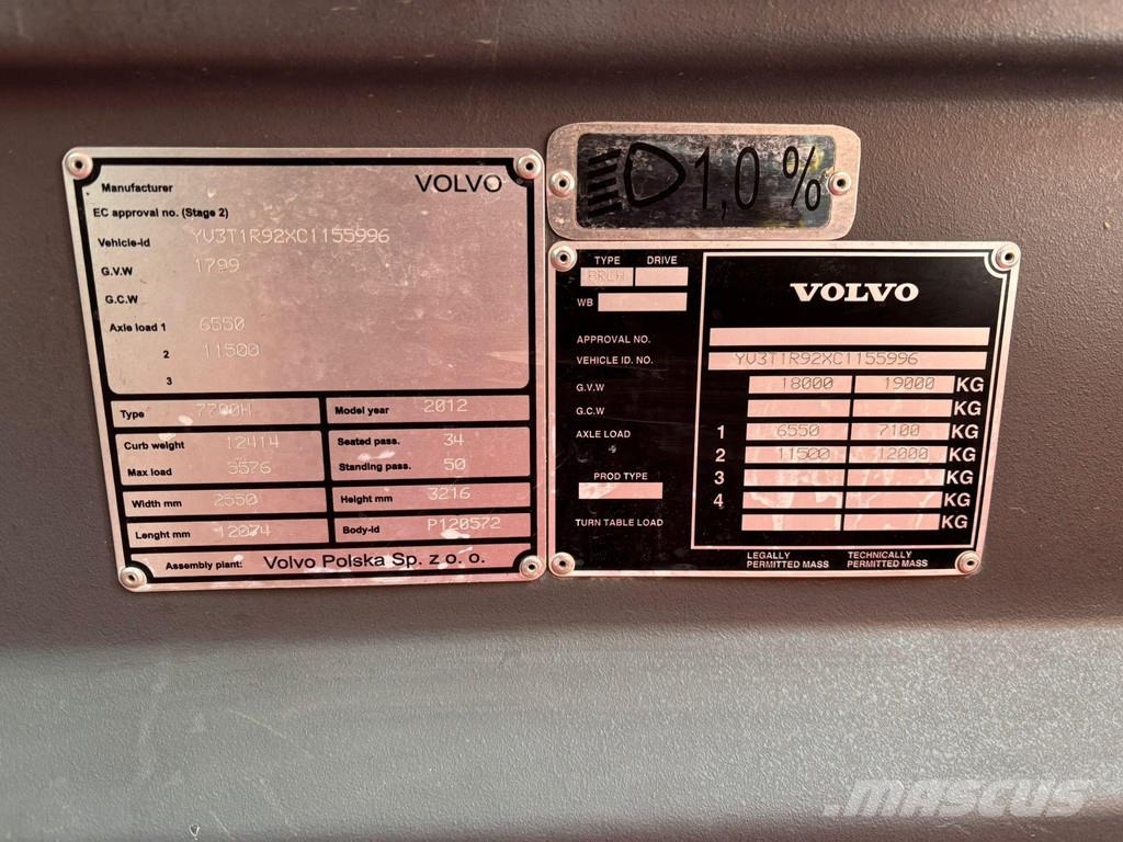 Volvo B5LH 7700 4x2 HYBRID 12 PCS AVAILABLE / HYBRID / A Stadtbusse