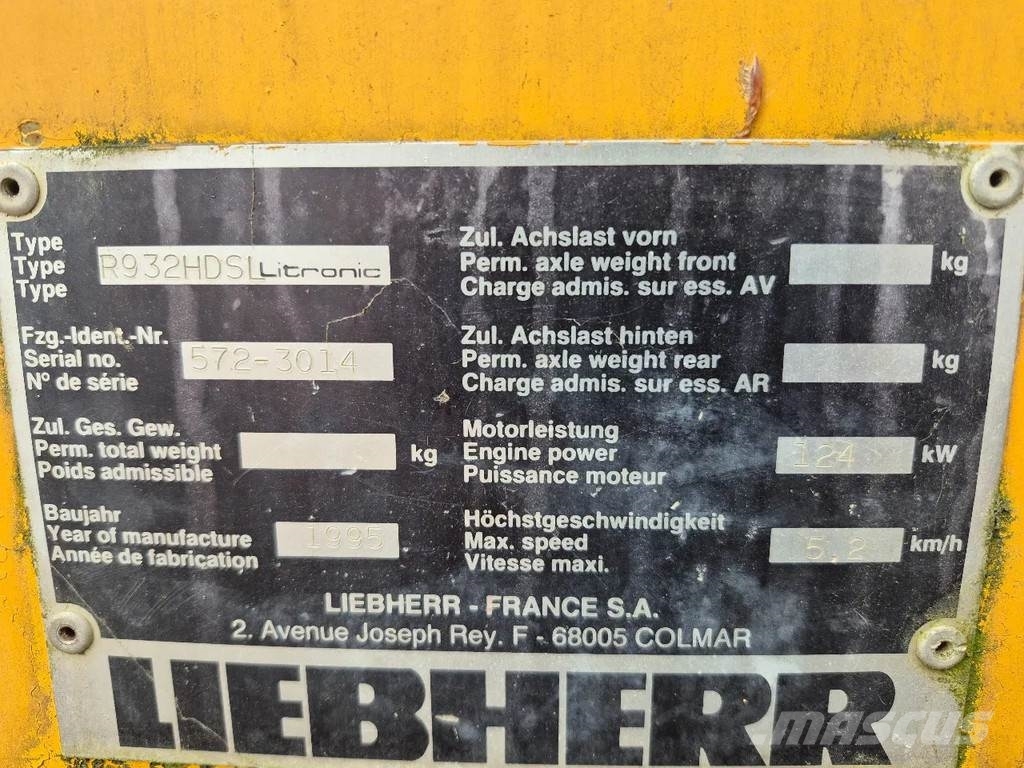 Liebherr r932hdsl litronic Escavadoras de rastos