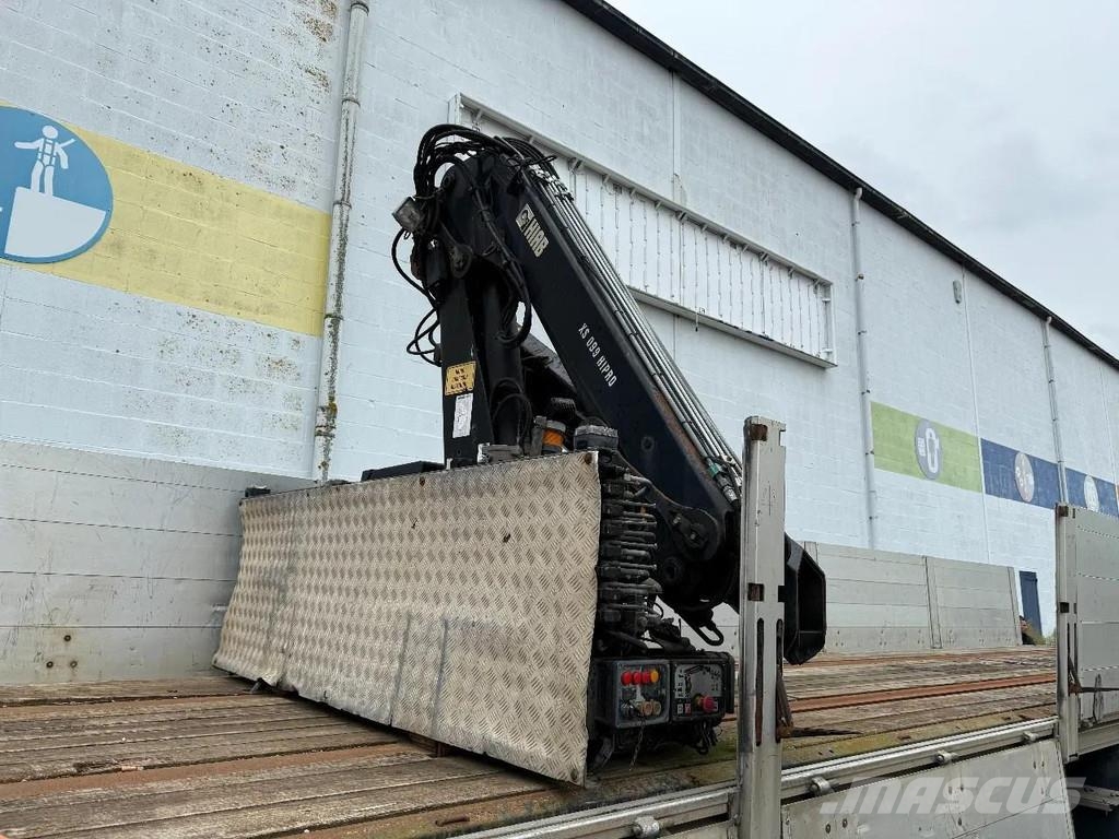 Van Hool VHLO-205 AN 3 AXLE SAF + HIAB 099E - 1 HIPRO + REM Semi-trailer med lad/flatbed
