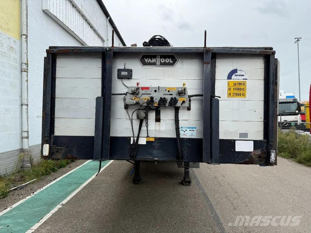 Van Hool VHLO-205 AN 3 AXLE SAF + HIAB 099E - 1 HIPRO + REM Semi-trailer med lad/flatbed