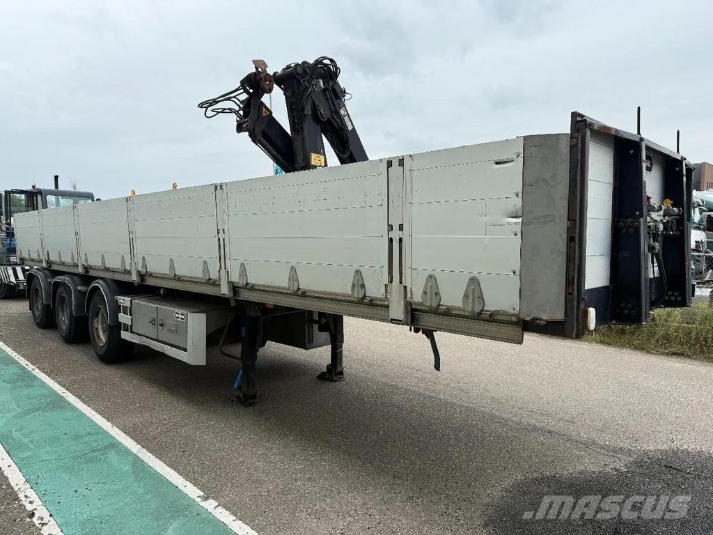 Van Hool VHLO-205 AN 3 AXLE SAF + HIAB 099E - 1 HIPRO + REM Semi-trailer med lad/flatbed