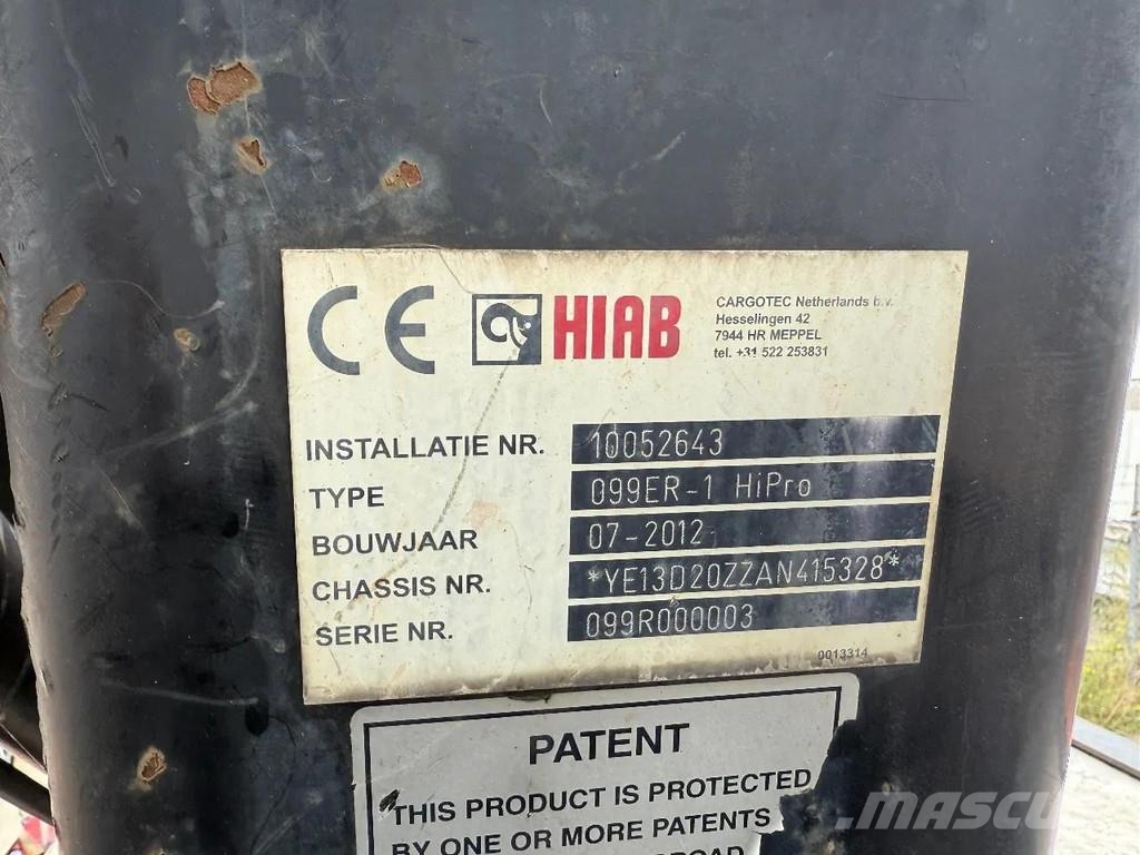 Van Hool VHLO-205 AN 3 AXLE SAF + HIAB 099E - 1 HIPRO + REM Semi-trailer med lad/flatbed