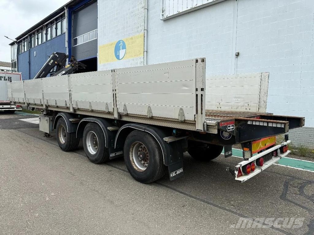 Van Hool VHLO-205 AN 3 AXLE SAF + HIAB 099E - 1 HIPRO + REM Semi-trailer med lad/flatbed