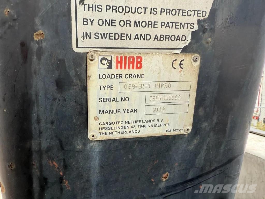 Van Hool VHLO-205 AN 3 AXLE SAF + HIAB 099E - 1 HIPRO + REM Semi-trailer med lad/flatbed