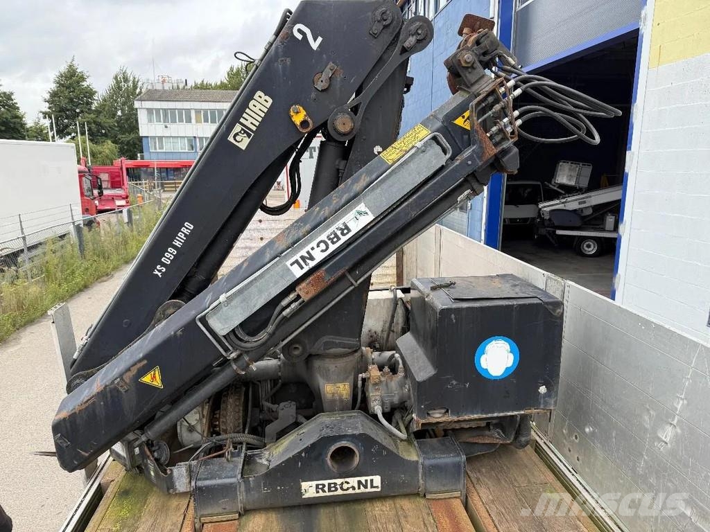 Van Hool VHLO-205 AN 3 AXLE SAF + HIAB 099E - 1 HIPRO + REM Semi-trailer med lad/flatbed