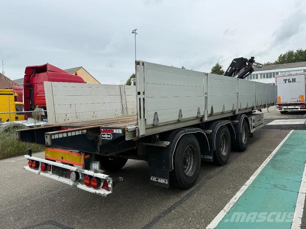 Van Hool VHLO-205 AN 3 AXLE SAF + HIAB 099E - 1 HIPRO + REM Semi-trailer med lad/flatbed