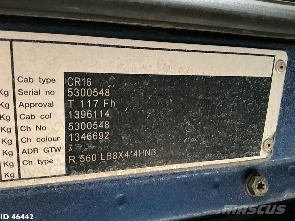 Scania R 560 V8 8x4 Retarder Hiab 24 Tonmeter laadkraan Camiones bañeras basculantes o volquetes
