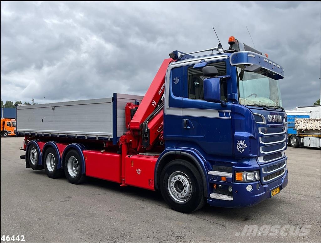 Scania R 560 V8 8x4 Retarder Hiab 24 Tonmeter laadkraan Camion benne