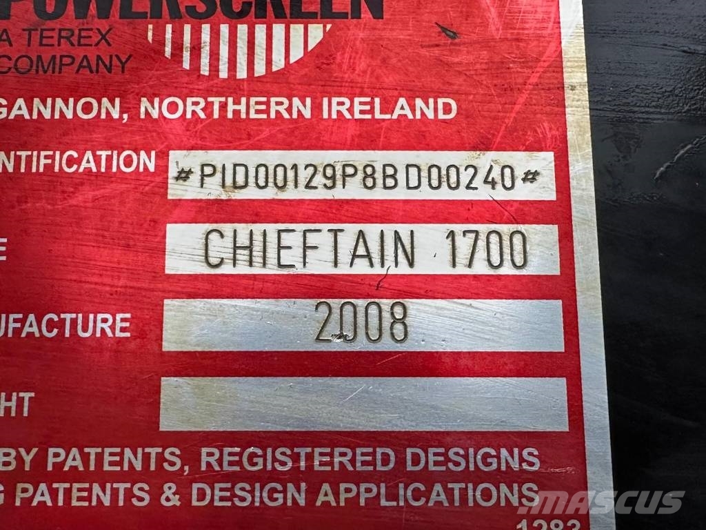 PowerScreen Chieftain 1700 RINSER 3-POKŁADY , KOMPLETNY ZAKŁAD Vagli vibranti