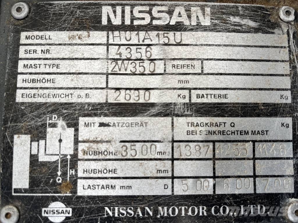 Nissan NF01-A15U V-4271 IO Газовые погрузчики