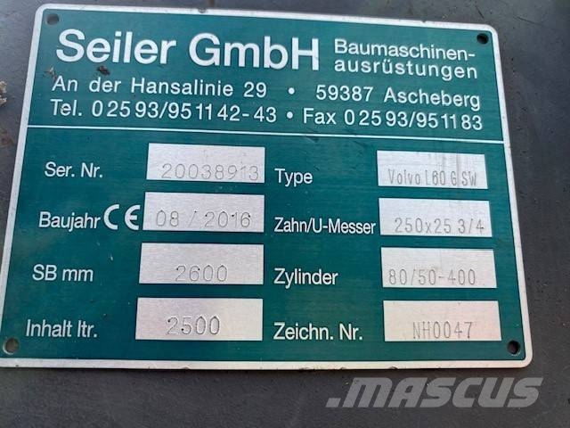 Seiler (2654) 2.5 cbm Seiler Schaufel / bucket Buckets