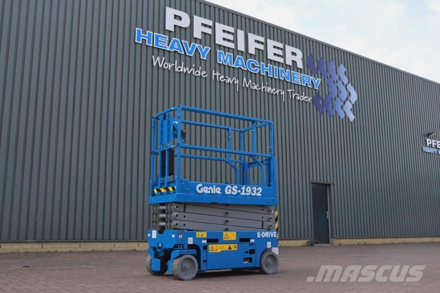 Genie GS1932 E-Drive E-drive, 8m Working Height, Non Mar Scissor lifts