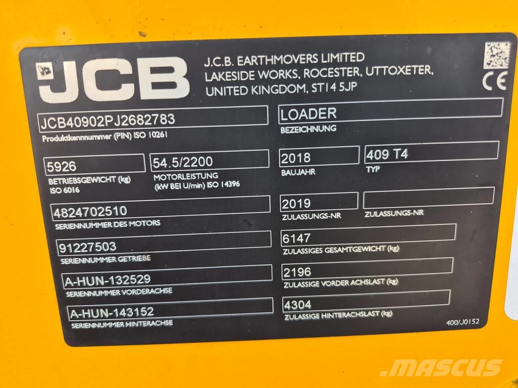 JCB 409 T4 Backhoe loaders