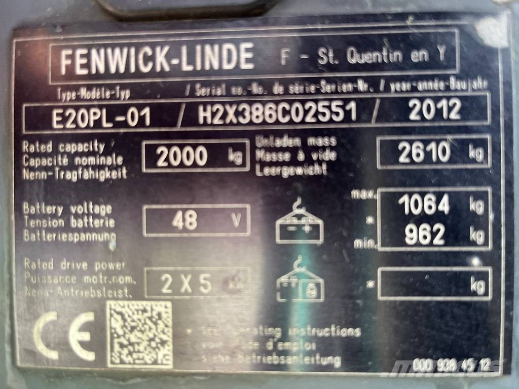Linde E 20PL-01 /386/ V-4190 IO Electric forklifts