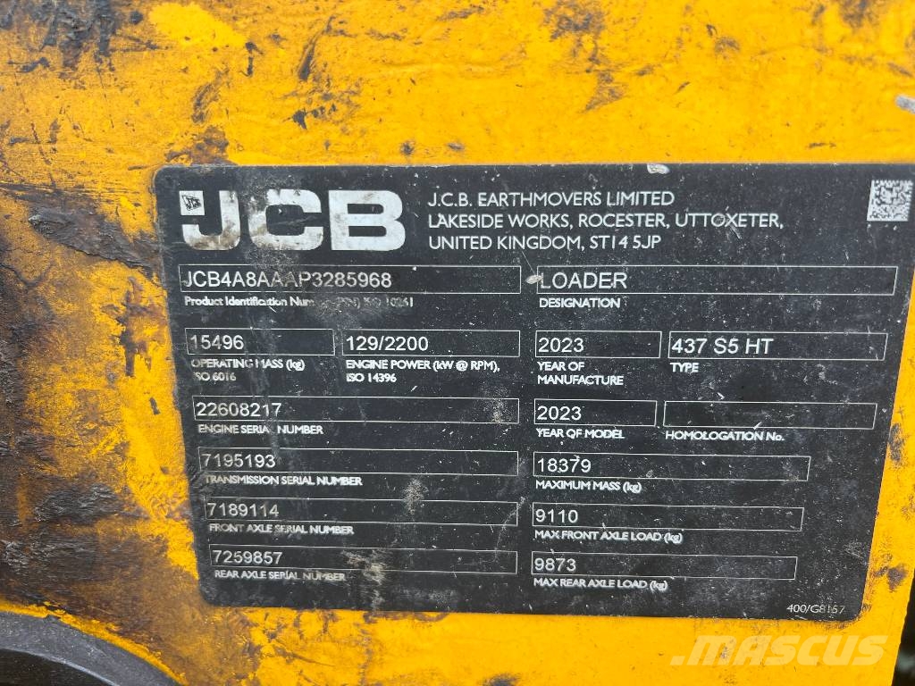 JCB 437 S5 HT WASTEMASTER Naudoti ratiniai krautuvai